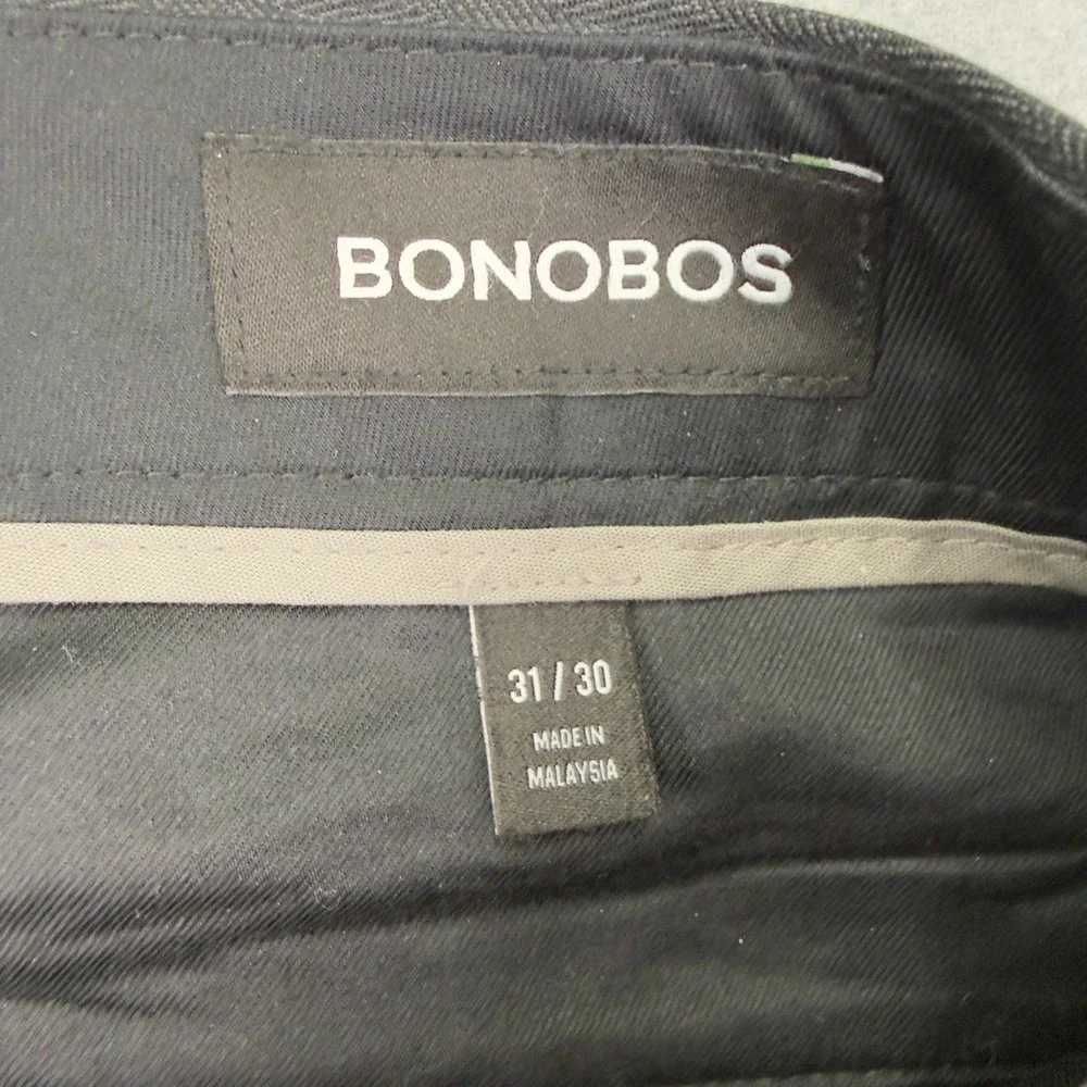 Bonobos Thursday Chinos 31x30 Charcoal Grey Herringbone Stretch Pants